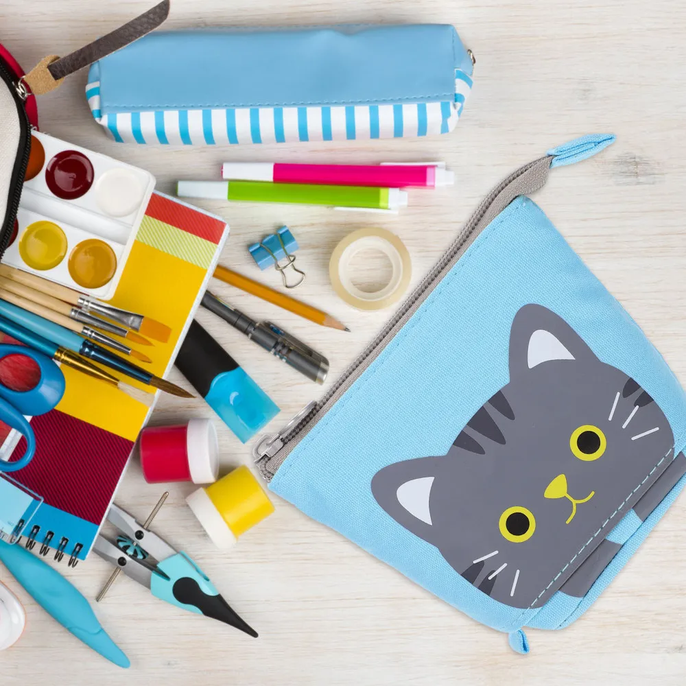 

1pc Student Simple Pencil Bag Creative Stationery Holder Telescopic Pencil Pouch