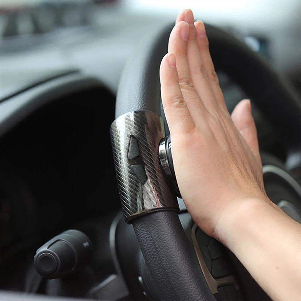 

Auxiliary Steering Wheel Booster Grip Black Universal Replace Accessory
