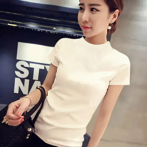 

2020 Women Short Sleeve Shirtmint Top lvory Garment