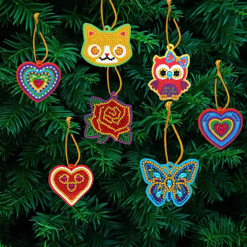 20 шт. мини ручной работы поздравительные открытки Подвески односторонние 5D