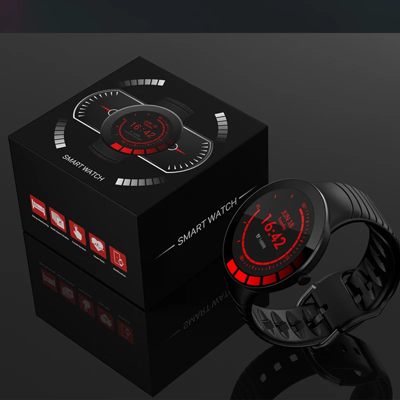 

Makibes E3 Smart watch Full touch screen IP68 Waterproof Multi-language Support Weather, stopwatch, Read message, Multi-Sports,