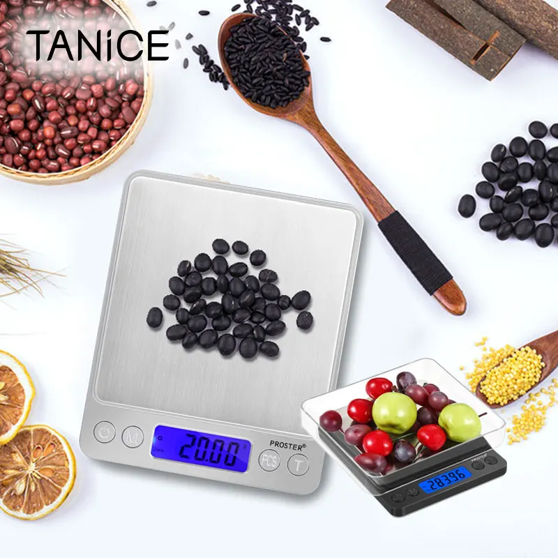 Высокоточные цифровые кухонные весы TANiCE 0 01-500 г с ЖК-дисплеем карманные пищевые