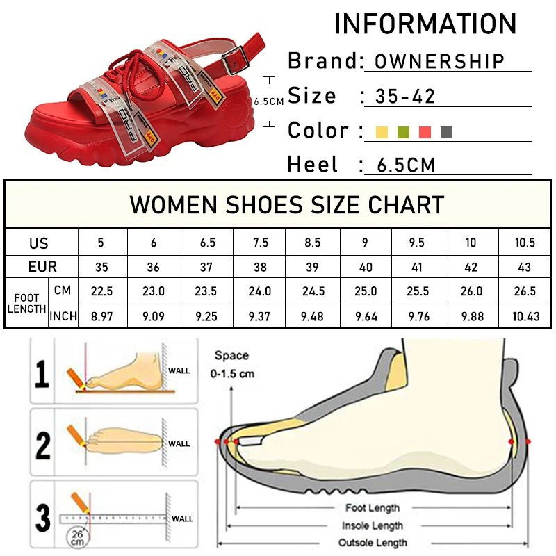 

Woman Buckle Strap Sandals Female Comfortable Shoes Women's Mix Color Women Lace Up Flats Platform Ladies Footwear Plus Size 42
