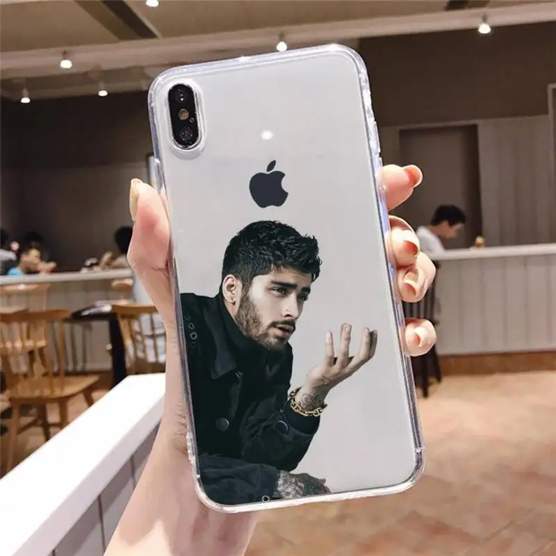 

Zayn malik cartoon famous actor singer Anti-fall luxury Phone Case Transparent for iPhone 7 8 11 12 s mini pro X XS XR MAX Plus