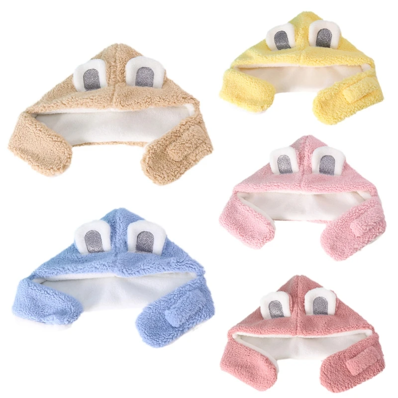 

Kids Cute Bear Ears Hooded Scarf Hat Winter Fluffy Plush Earflap Cap Neck Warmer 85WB