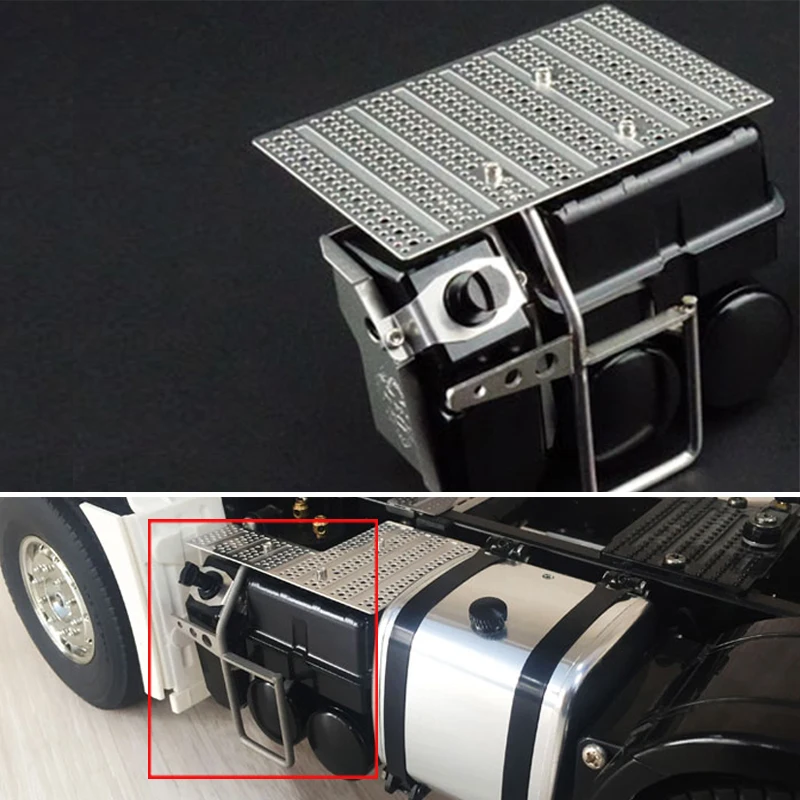 Металлический батарейный блок LESU DEF AdBlue Tank B 1/14 RC Tamiya Bz 1851 тягач TH02282|Детали и