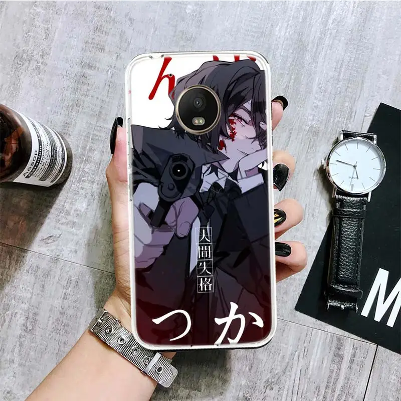 Bungo бродячие собаки Dazai аниме чехол для телефона Motorola Moto G9 G8 G7 G6 G5 E6 E5 E4 Plus Play Power One