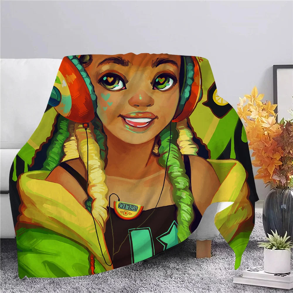 

Cartoon Nette Afro Mädchen Flanell Decke Print Wurf Decke Erwachsenen Hause Dekor Bettdecke Sofa Bettwäsche Quilts Drop Verschi