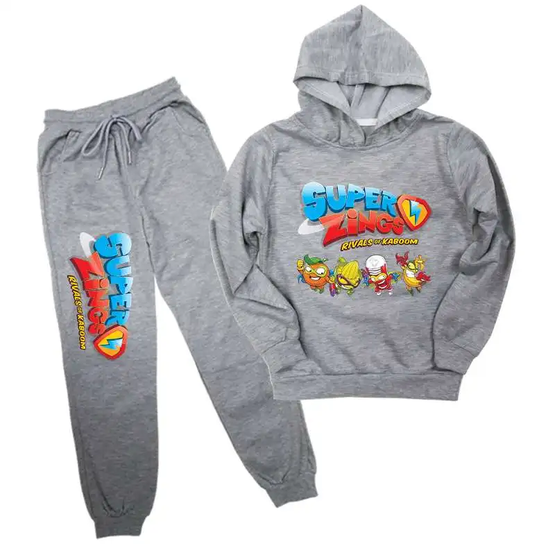 

2021 new hot sale 3d Super Zings kids leisure sports suit hoodie + pants two-piece suit