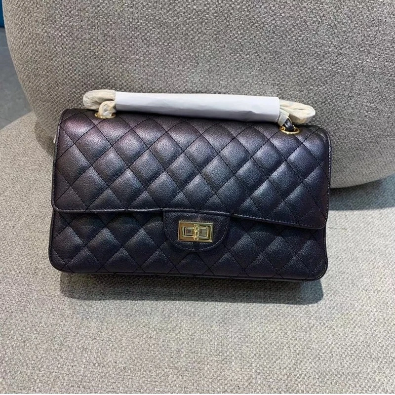 

2021 Luxury Women Bag 1112 Pearl Caviar Ball Pattern 25.5 Diamond Lattice Handbag Chain Bag Genuine Leather Purses and Handbags