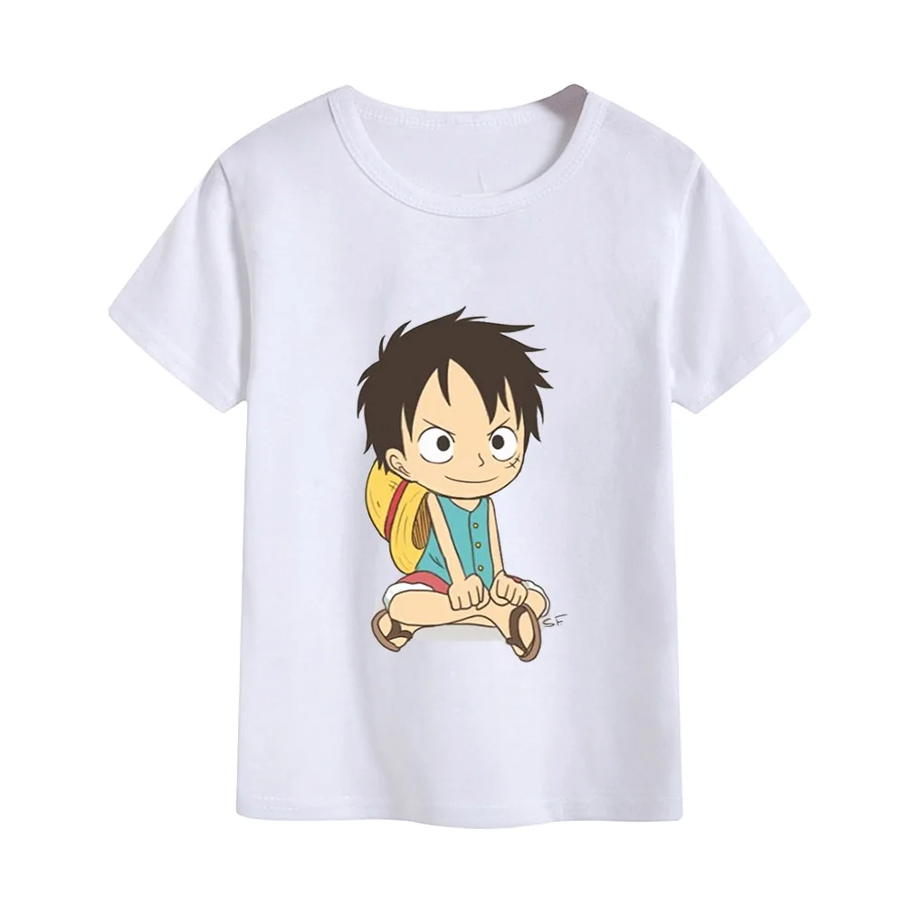 

One Pieces Lufify Print Boys T Shirts Male Casual Summer Tops 2021 Hot Sell Short Sleeve Casual Sportswear Japan Anime Man Tees