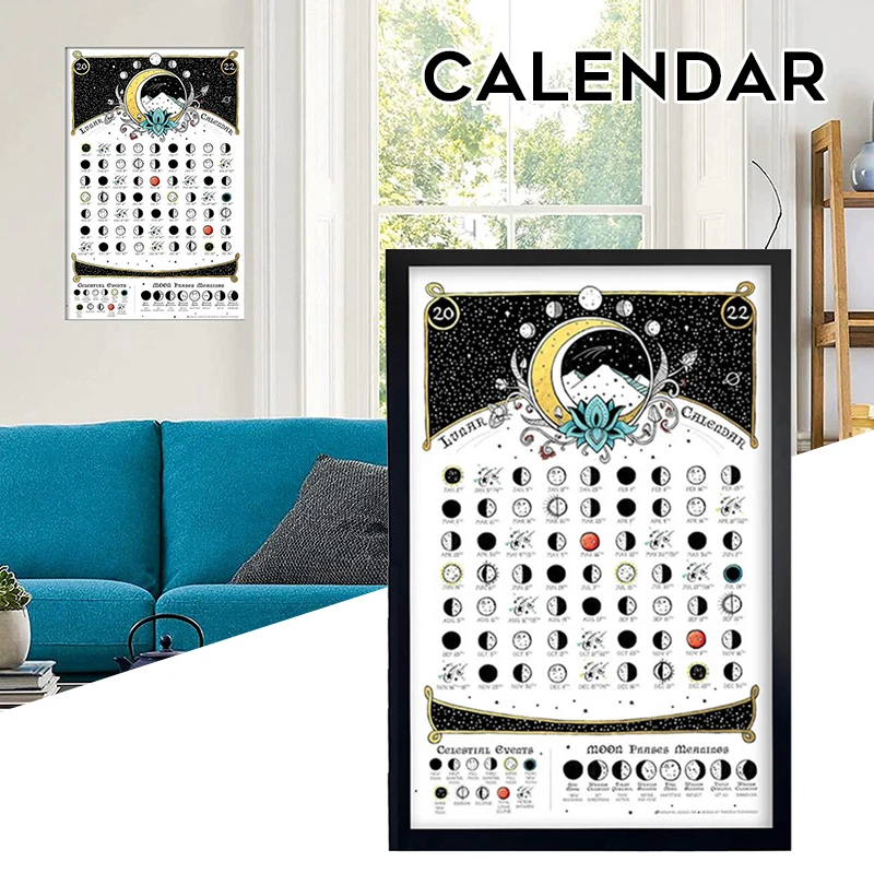 

1 шт., новогодний декоративный настенный плакат с календарём