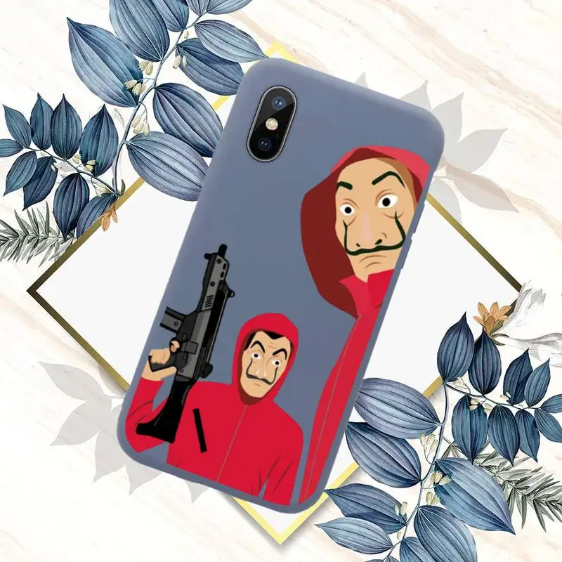 

TV Money Heist House Paper Phone Case Blue Candy Color for iPhone 11 12 mini pro XS MAX 8 7 6 6S Plus X SE 2020 XR