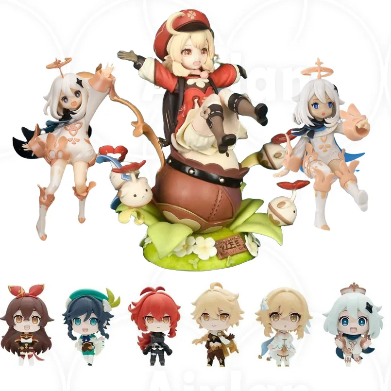 

17cm Genshin Impact Klee Hibana Knight Anime Figure Genshin Impact Paimon Action Figure 1/7 Klee Figurine Collection Model Doll