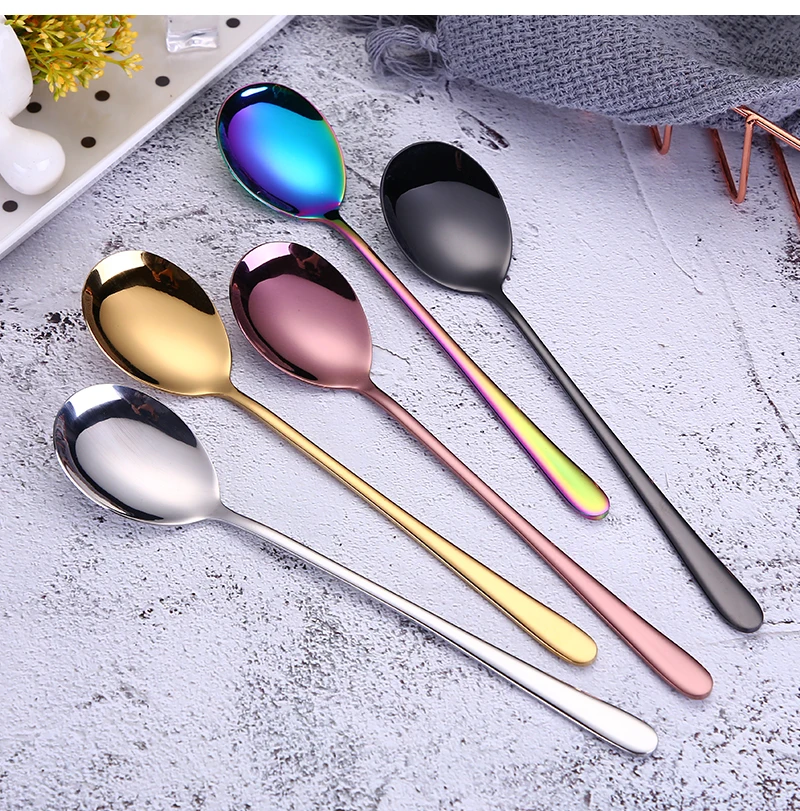 1 шт. столовая ложка из нержавеющей стали 304 в Корейском стиле|Кофейные совки| |