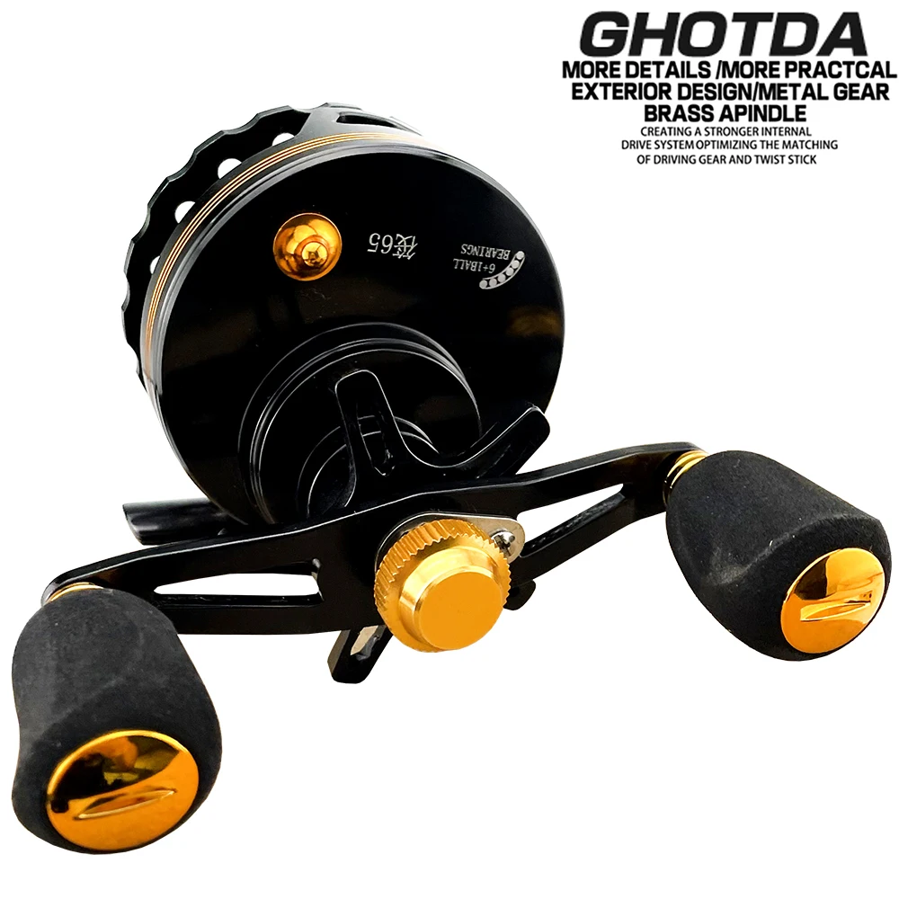 

Outdoor Ice Flying Raft Fishing Accessories Super Strong Metal Reel Winter Fishing Durable Reel Fishing Gear 198g Ultra-light