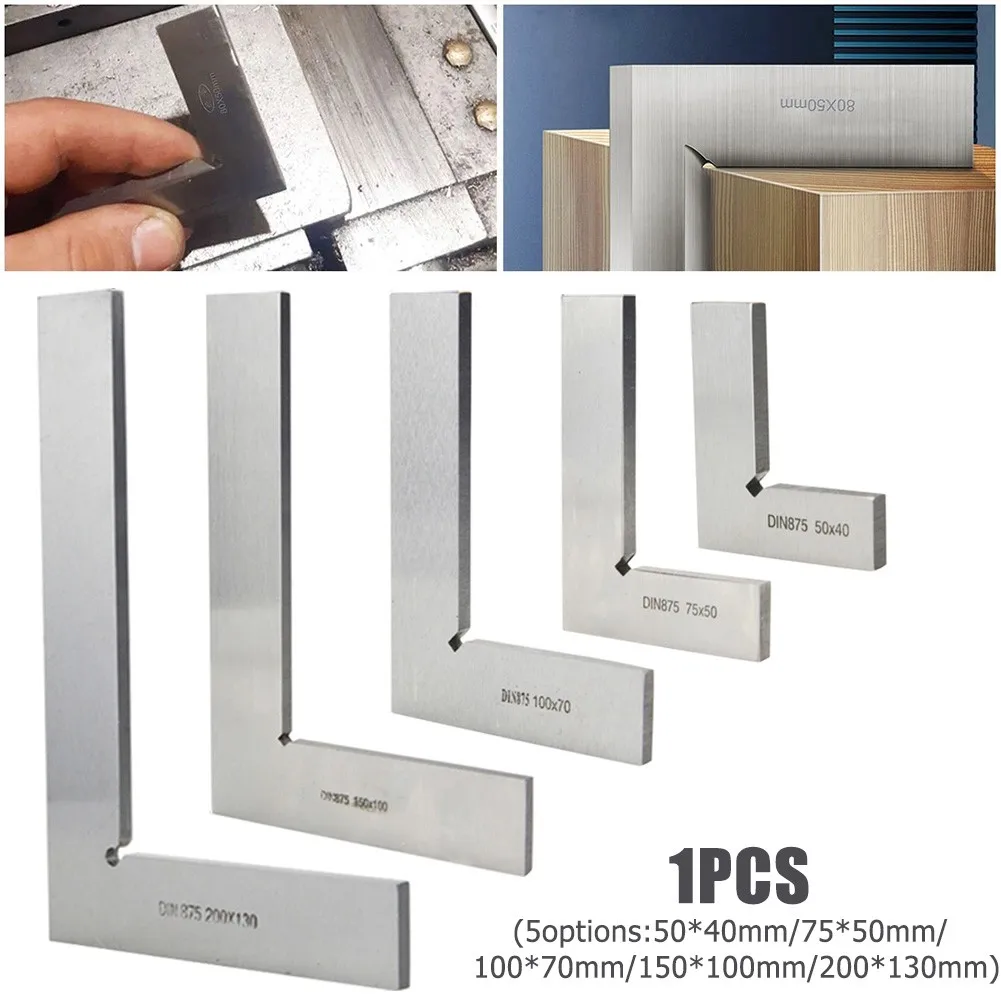 

90 Degree Flat Edge Square Carpenter Square Bladed Try Square Angle Square L-shaped Carpenter's Ruler Marking Gauge Carpenter