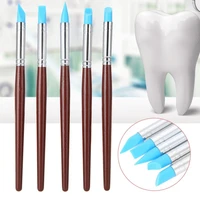 5pcs resin porcelain teeth shaping pen dental silicone composite sculpture carving tooth tools for adhesive composite cement