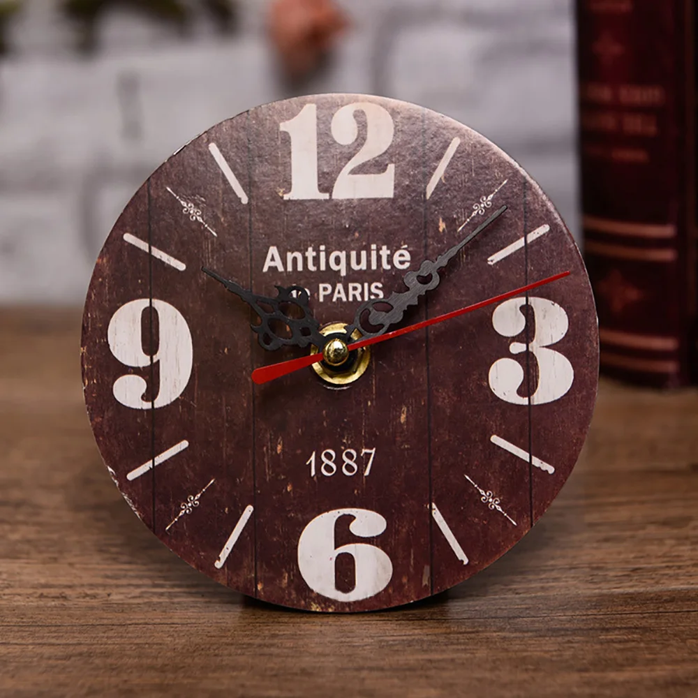 Винтажные деревянные настенные часы дизайнерские модные бесшумные для