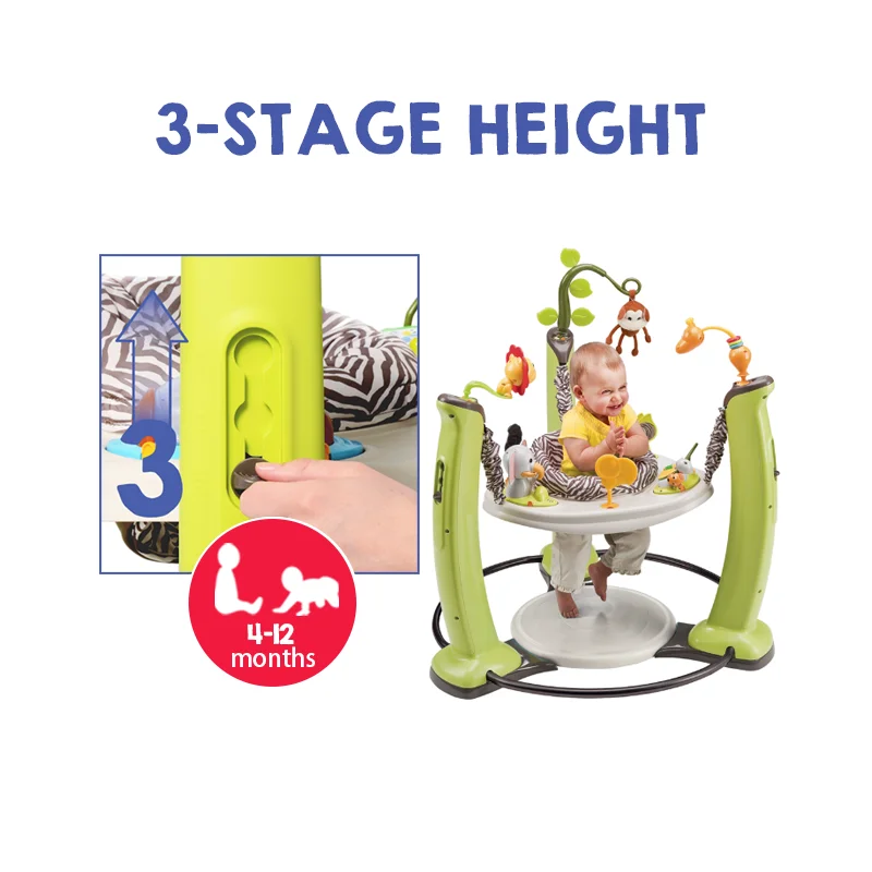 Exersaucer от Evenflo Jump & Learn Jungle Quest неподвижный джемпер детская игрушка | Мать и ребенок