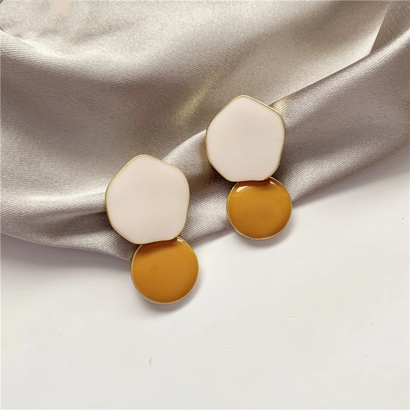 Классический круглый Неправильной Формы Акриловые Шить серьги в виде капель с