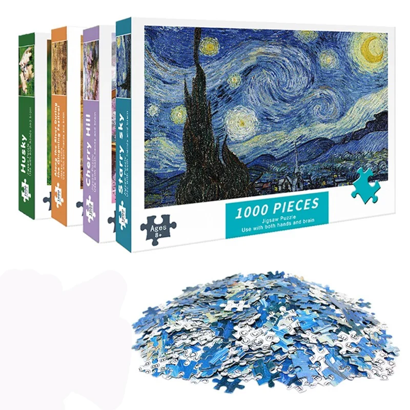 

Puzzles for Adults 1000 Pieces Paper Jigsaw Puzzles Educational Intellectual Decompressing DIY Large Puzzle Game Toys Gift Puzz