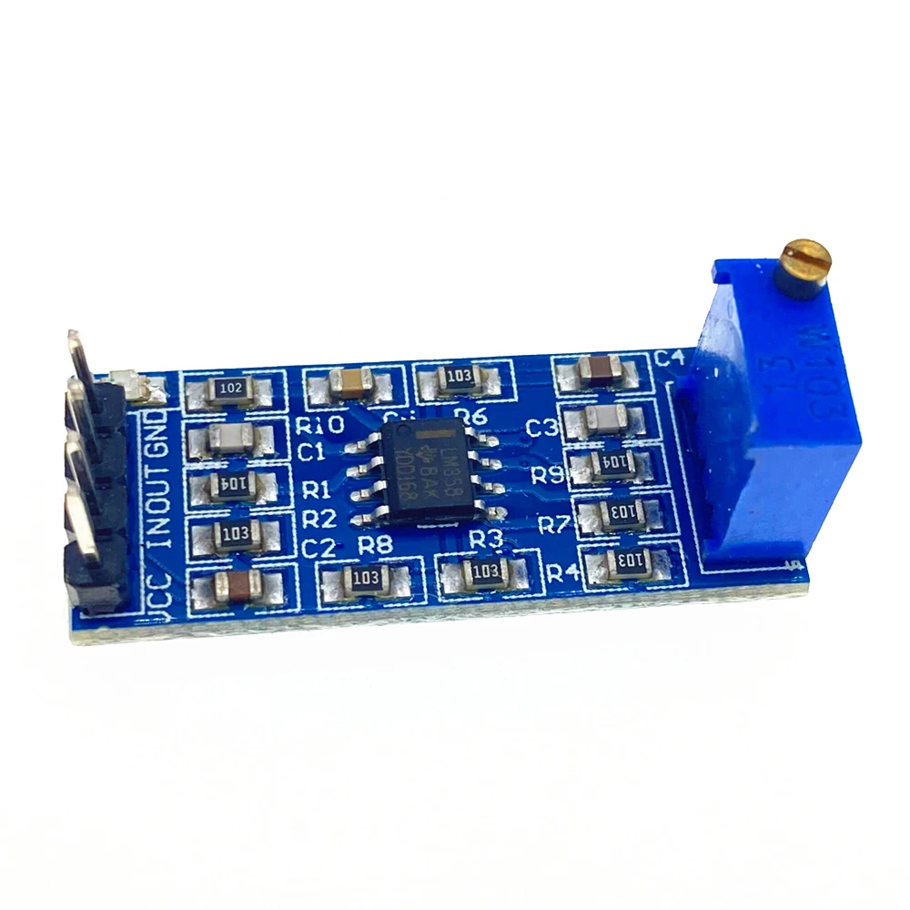 LM358 100 увеличение времени усилитель сигнала модуль операционного усилителя 5 В-12 в