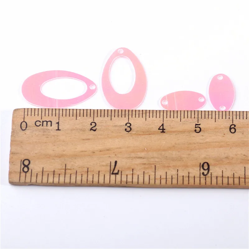 Золотые двойные овальные блестки большие серьги поделки пайетки россыпью сделай