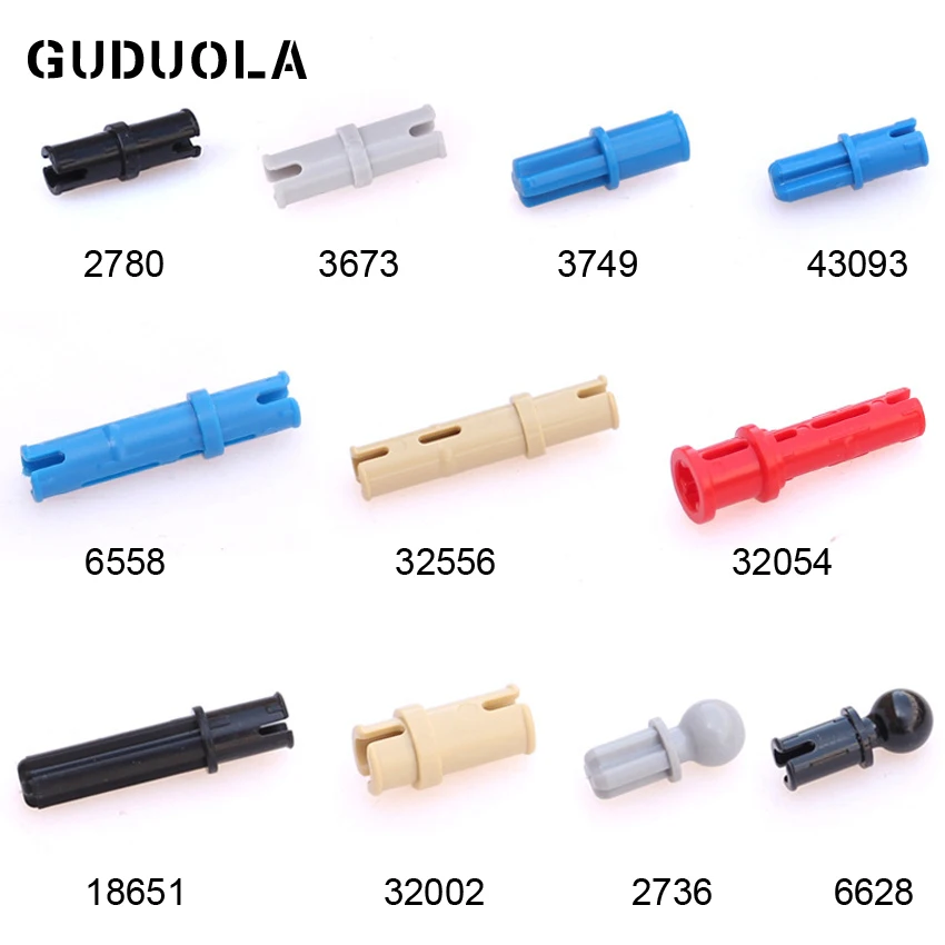 Детали Guduola 20 шт./лот детали строительного блока MOC Pin/Axle сборных элементов