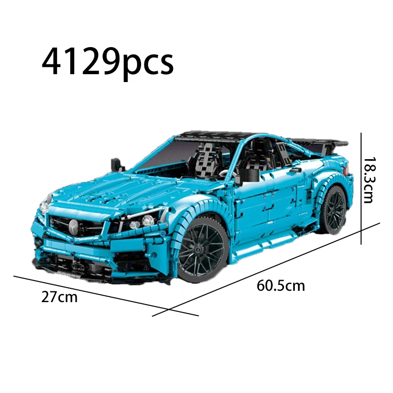 

High-Tech 1:8 C63 AMG Model Building Blocks Sports Racing Car Speed Champions Vehicle DIY Bricks Set Toys for Children Xmas Gift