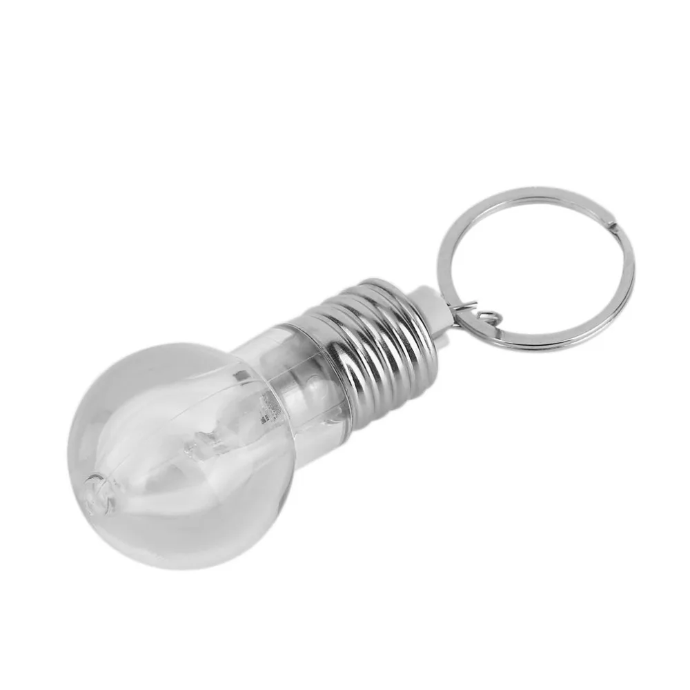 

3pcs Mini Creative Colorful Changing LED Flashlight pocket Light Bulb battery Ring Keychain Clear Lamp Torch Keyring light