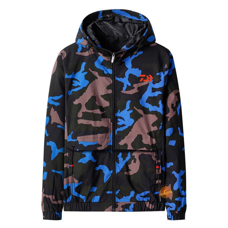 

Daiwa Men's Fishing Clothes Spring Autumn Casual Coats Hooded Fishing Jacket Camouflage Fashion Male Outwear Fishing Clothing