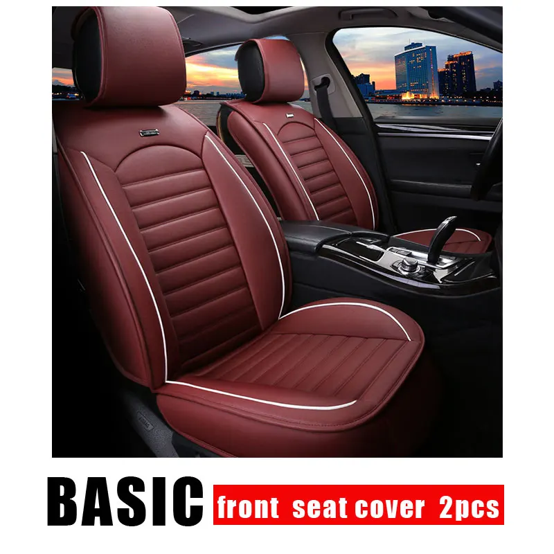 Универсальные чехлы из искусственной кожи на автомобильные сиденья для KIA K2 K3 K4 K5