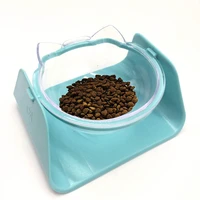 pet feeder non slip dog cat tableware drinker 15 degree adjustable feeding bowl feeding bowl puppy tray with rack