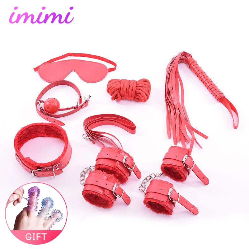 7 шт./компл. секс аксессуары эротические сексуальные наручники манжеты на лодыжки