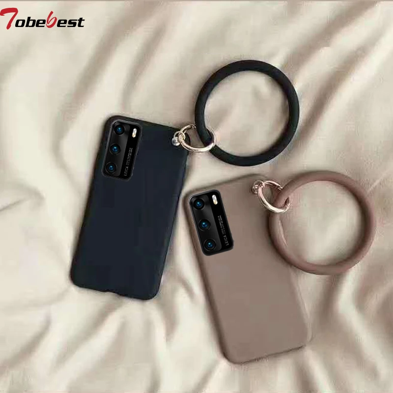 Модный силиконовый чехол с кольцом браслетом Для Huawei Y6P Y5P Y7P Y8P Y8S 2020 Y9 Prime Y7 Pro Y6 Y5 2019