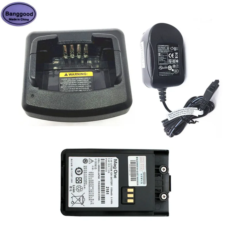PMNN4423A 7 4 V 1100 мА/ч Батарея + LN6332 док станция для Зарядное устройство Motorola Mag Один Q11 Q5