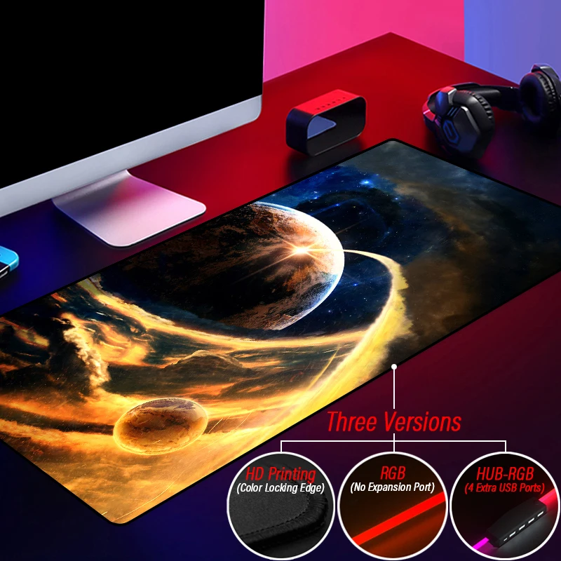 Игровой коврик для мыши с 4 USB-портами и светодиодной подсветкой - купить по