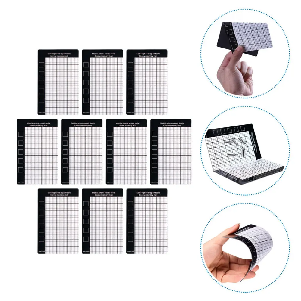 

10PCS Small Magnetic Screw Memory Pad Phone Dismantling Repair Screw Storage Mat