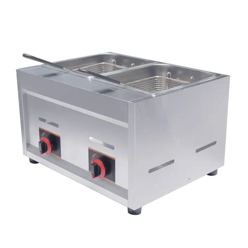 Машина для жарки курицы и картофеля фритюрница двойная корзина 12 л горячая