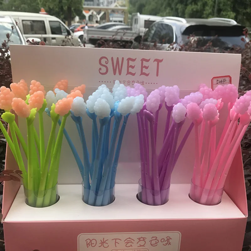 Гелевая ручка Kawaii 0 38 мм креативная обесцвечивающая Виноградная гелевая новинка