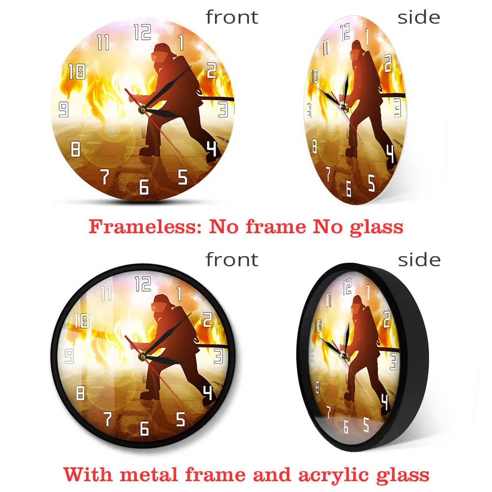 Пожарный пожарный Пожарная служба персональный текст современные настенные