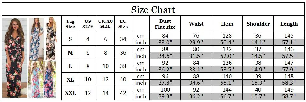 

New Long Maxi Dress Women Summer Floral Print Beach Dress Sexy Deep V-neck Bodycon Evening Party Dress Vestidos Largos Mujer