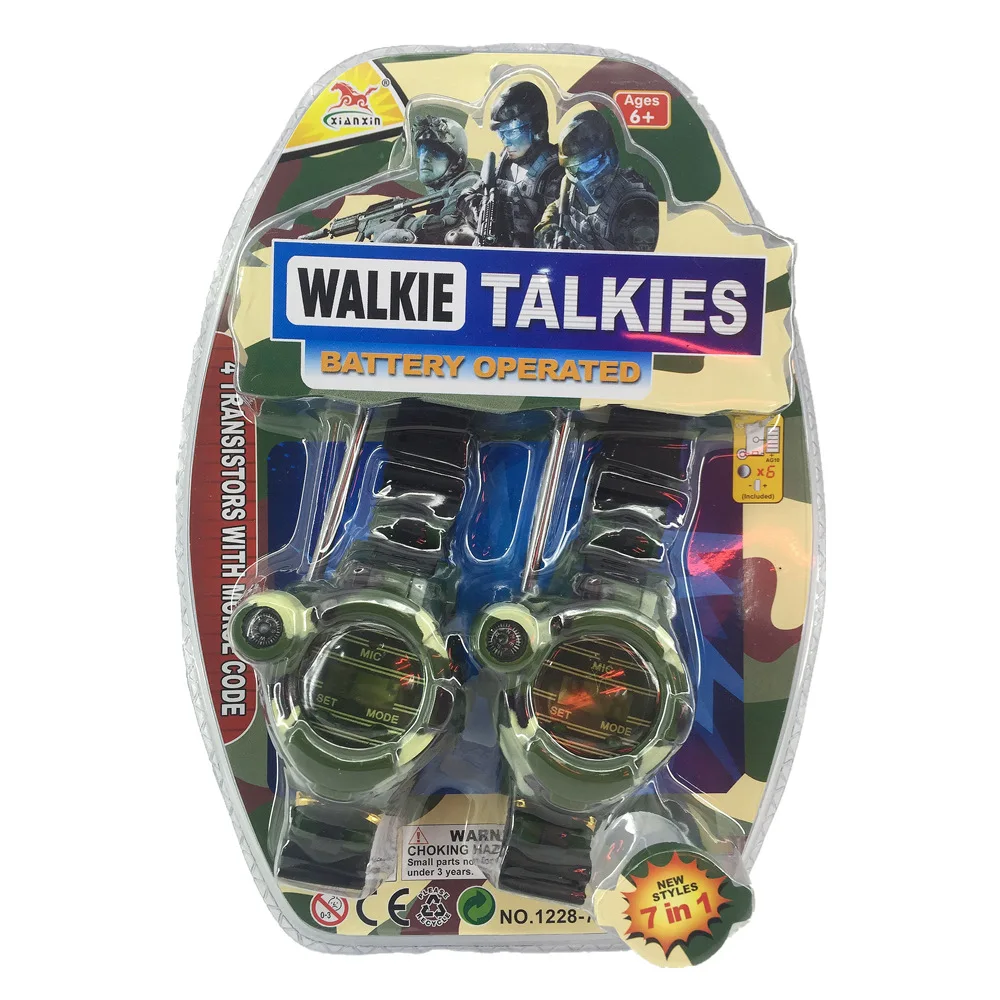 Детские игрушки военные часы Walkie talkie Seven in one мини пластиковые головоломки
