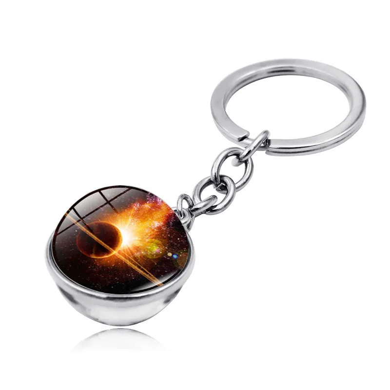Брелок для ключей двухсторонний брелок с изображением Галактики туманности