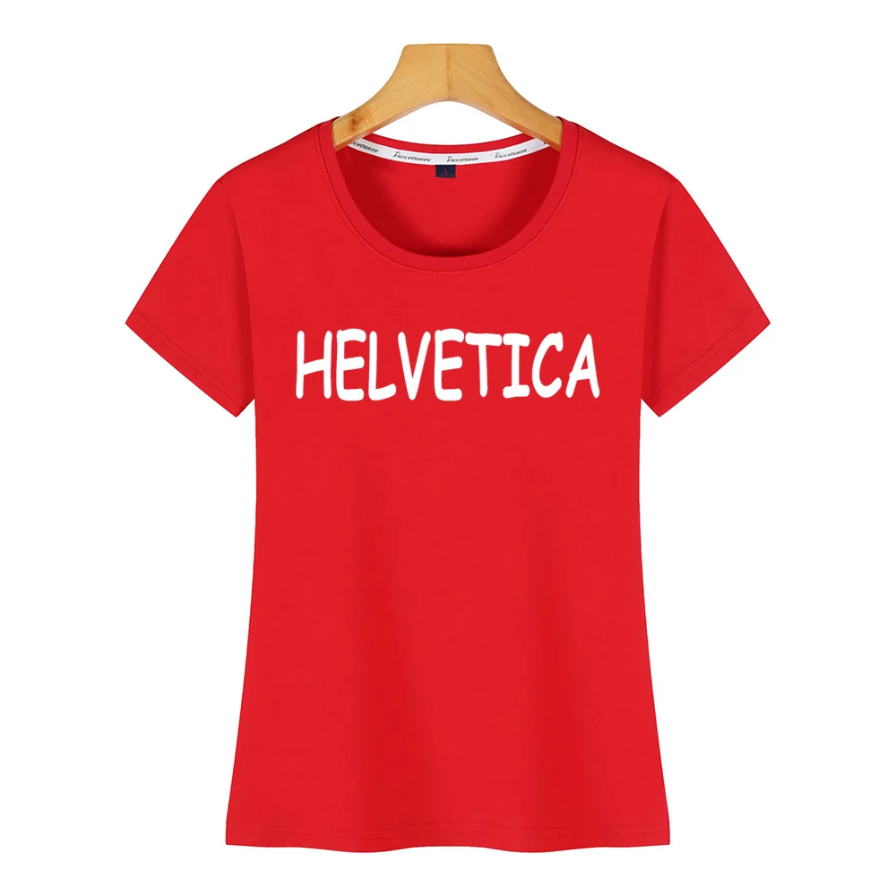 Топы футболки для женщин helvetica in comic sans дизайнерская Летняя женская футболка с