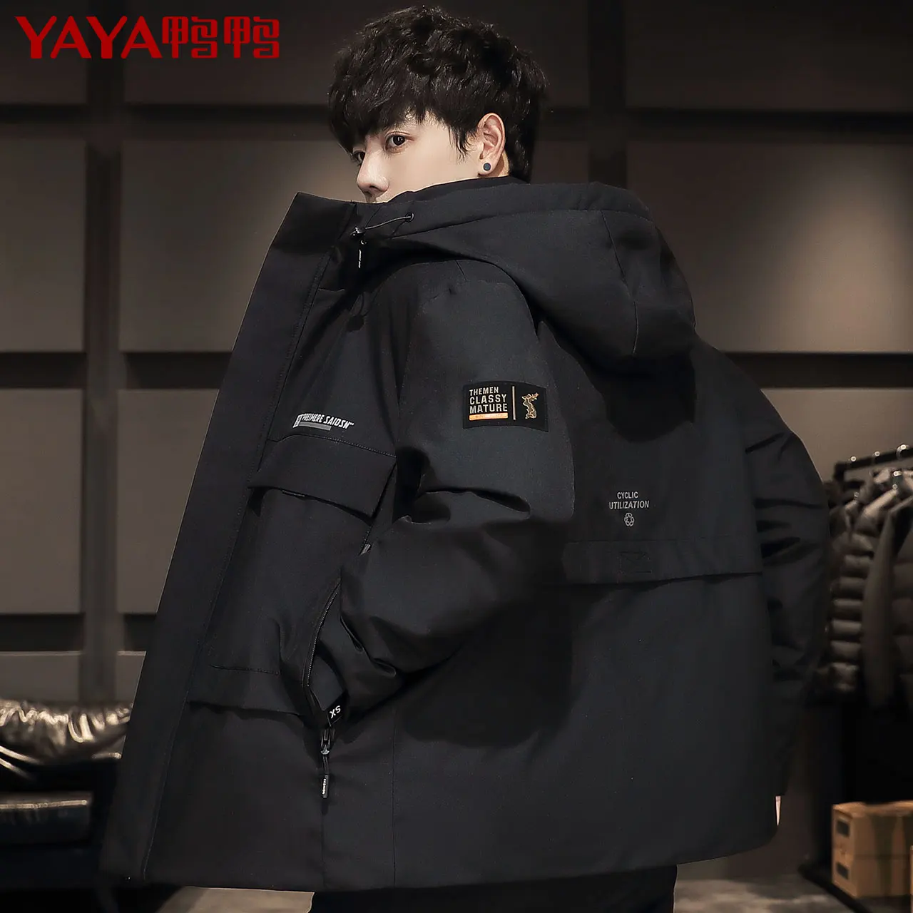 Winter New down Jacket Men's Short Hood Youth Leisure Fashion and Handsome Baggy Coat winter jacket