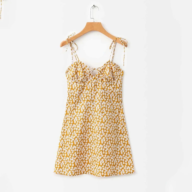 

Miguofan Beach Holiday Sexy Mini Dresses Women Summer 2021 Floral Dress Sexy Spaghetti Strapless Dresses Vestidos