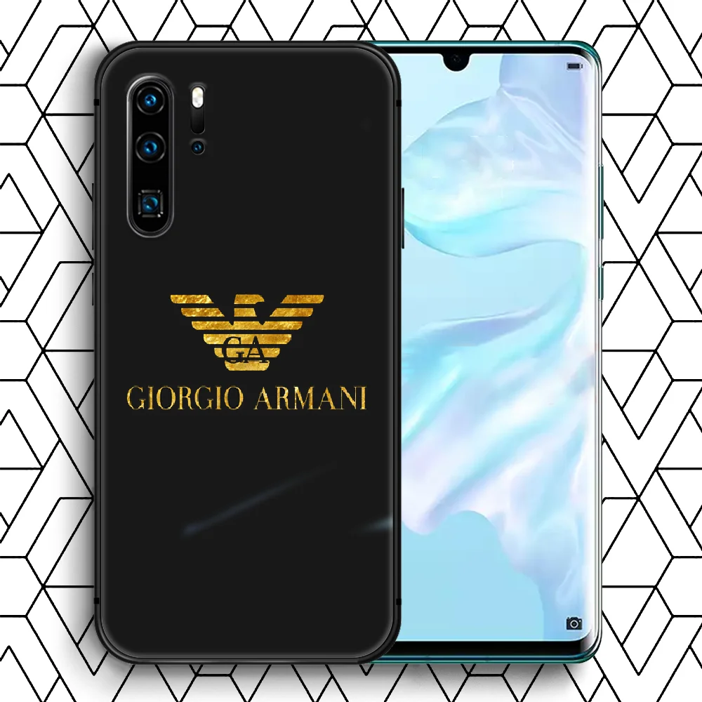 

giorgioe Italy luxury brand Phone Case For Huawei P Mate Smart 10 20 30 40 Lite Z 2019 Pro black Prime Silicone Bumper Tpu Coque