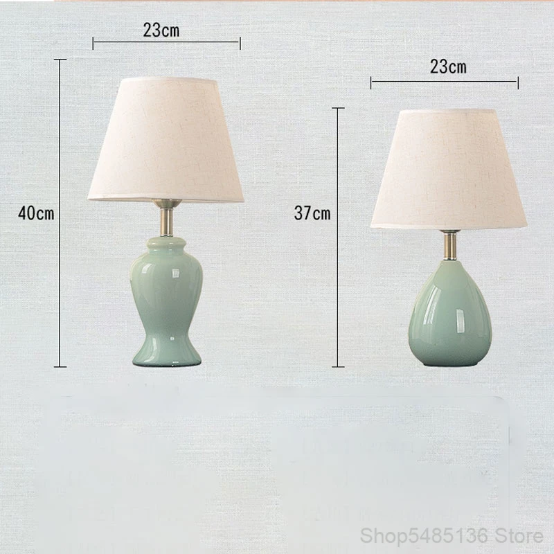 Керамическая Настольная лампа в европейском стиле ретро прикроватная для